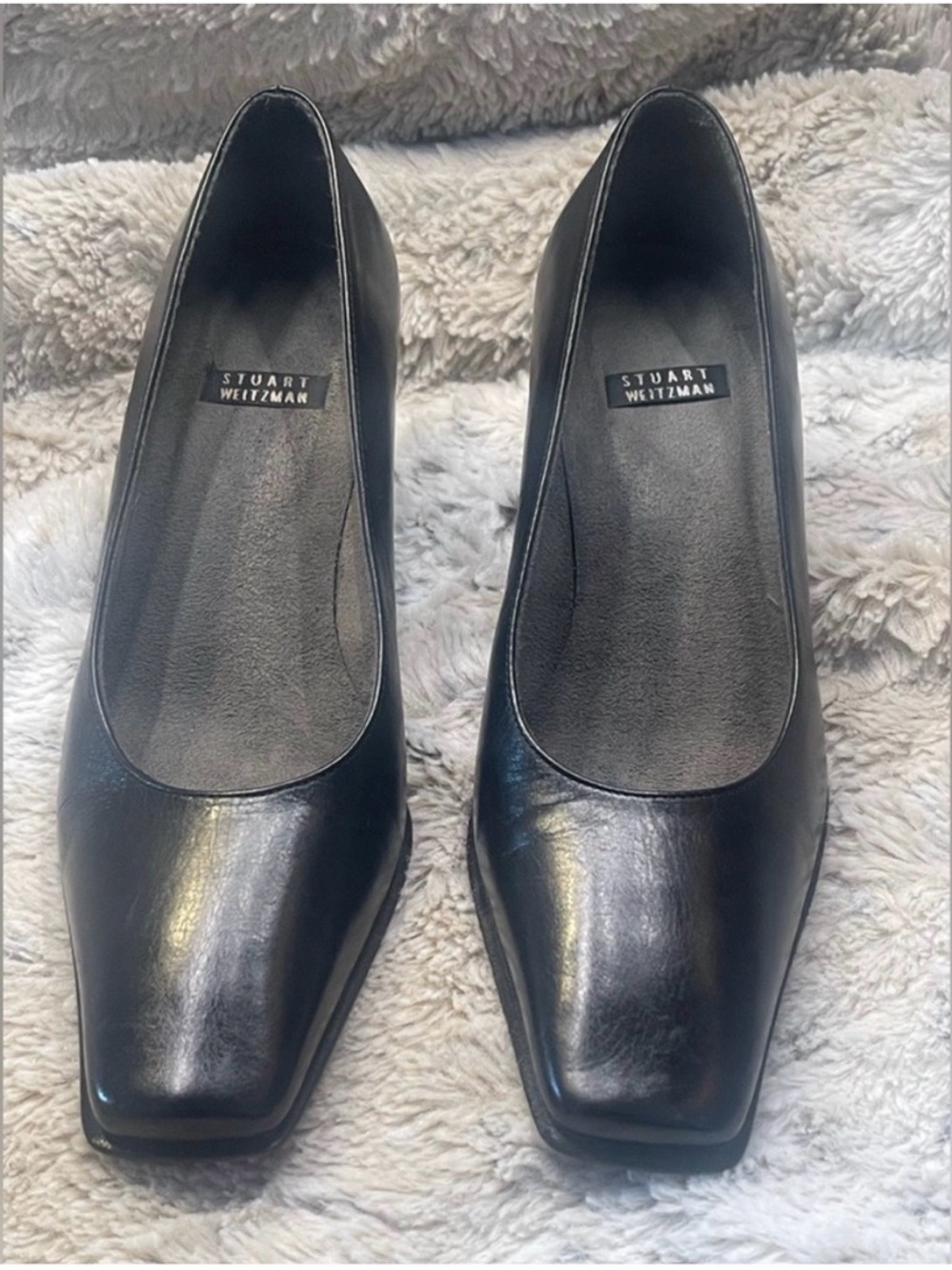 Stuart Weitzman Square-Toe Pumps